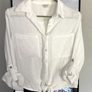 Brand New white linen blouse